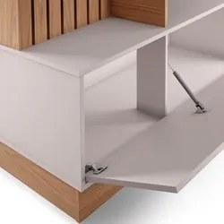 Estante Home Theater para TV até 65 Pol. Maceió Freijó/Off White - Col