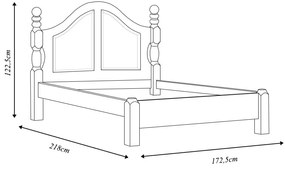 Cama de Casal Queen Size Madeira Maciça Naipe Freijó G74 - Gran Belo