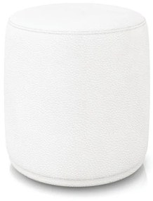 Puff Redondo Orgânico para Sala Malu Sintético M11 - D'Rossi - Branco