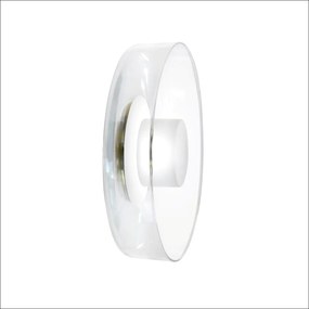 Arandela Bol Ø25,5X09Cm Vidro E Metal Alumínio 01Xled 5,5W 2700K - Old... (ONIX, AMBAR)