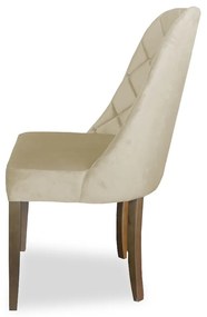 kit com 2 Cadeiras de Jantar Dublin Suede Bege