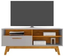 Rack Bancada Para TV 55 Pol 136cm Paládio Off/Naturalle     - Bechara