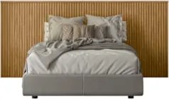 Cabeceira Casal e Queen Painel Ripado 241cm Palmeira Nature L06 - Mpoz