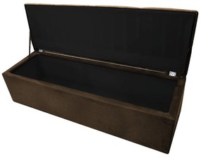 Calçadeira Munique 160 cm Queen Size Suede Marrom - ADJ Decor