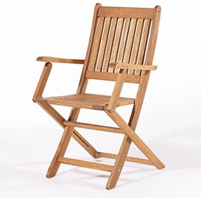 Cadeira Dobrável Com Braço Madeira Stain Cor Jatobá - 15555 Sun House