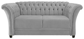 Namoradeira Chesterfield Sofia Corano Cinza - ADJ Decor
