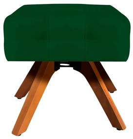 Puff Banqueta Decorativo Giratório MM30 Elisa Suede D03 - D'Rossi - Verde
