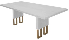 Mesa Rio Retangular 1800 - Lâmina Branco Escovado  Kleiner