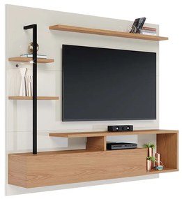 Home Painel Suspenso 180cm Maui Led Off White/Freijó G73 - Gran Belo