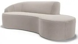 Sofá Living 3 Lugares 230cm Braço Esquerdo Mozart D06 Bouclê Bege - M