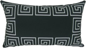 Capa Almofada Veludo estampado Cairo Verde - Verso Branco - 30x50cm