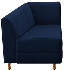 Recamier Valéria 160cm Lado Esquerdo Suede Azul Marinho - ADJ Decor