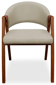 Poltrona Decorativa Suellen Linho Areia