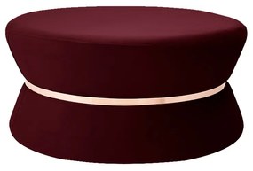 Puff Decorativo Sala de Estar 95cm Dhaka Veludo Vinho G15 - Gran Belo