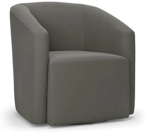 Poltrona Decorativa Base Giratória Kit 2 Stella Max Suede Grafite D03 - D'Rossi