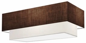 Plafon Duplo Retangular Vivare Md-3071 Cúpula em Tecido 80X40cm x 70X30cm - Bivolt