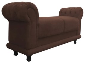 Recamier Barcelona Namoradeira Suede Marrom - D'Rossi
