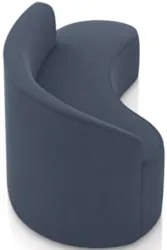 Sofá 4 Lugares Para Sala 220cm Orgânico Wendi Suede Azul Marinho I01