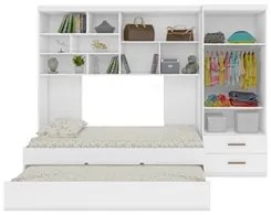 Quarto Infantil Modulado 4 Portas Com Bicama Chiara Branco - Phoenix