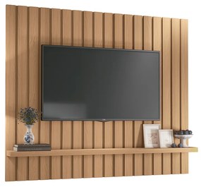 Painel Suspenso Decorativo Link 1.6 Ripado TV até 60 Pol Freijó G26 - HB Móveis