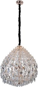 Pendente Cristal K9 Metal Dourado Ø60cm Glamour