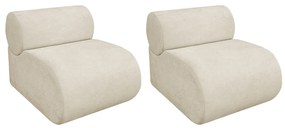 Kit 2 Poltronas Decorativas Orgânica Escritório Recepção Sala Virgínia Bouclé - ADJ Decor