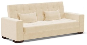 Sofá Cama Casal 3 Lugares 210cm Lisboa Suede Bege D03 - D'Rossi