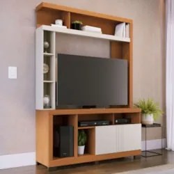 Estante Painel TV 50 Pol 136cm Zani Freijó/Off White C05 - Mpozenat