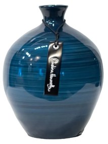 Vaso Bojudo Decorativo Em Cerâmica Carolina Haveroth – Aurora Boreal Alto Brilho