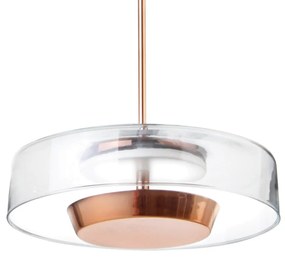Pendente Bol Ø25,5X22Cm Rebatedor Em Vidro E Metal Alumínio 01Xled 9W... (CROMADO, CRISTAL (Transparente))