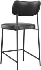 Banqueta Cozinha Média Milli Sintético Preto A14            - Mpozenat