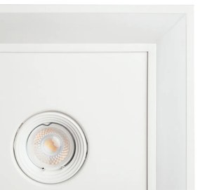 Embutido Scala Pro 42X42X11Cm 04Xmr16 Led 36,8W Bivolt | Usina 19231/4... (BT - Branco Texturizado, 3000k)