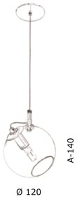 Pendente Globo Inclinado Ø12X14Cm Metal E Globo Ø12Cm 01Xg9 |Old Artis... (COBRE FOSCO, AMBAR)