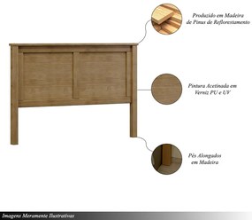 Cabeceira para Cama Queen Size Madeira Maciça Osiris Freijó - G74 - Gran Belo