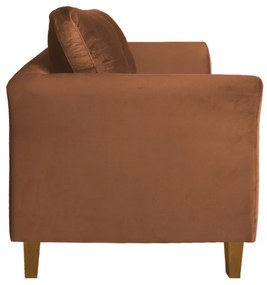 Poltrona Ibis Decorativa Suede Telha