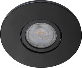 Plafon De Embutir Redondo Alumínio Ø7,8cm Delfi - PRETO