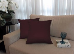 Almofada Decorativa 40x40 Tecido Suede Bordô
