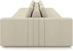 Sofá Ilha e Puff Sala Living 335cm Siesta M22 Linho Areia    - Mpozena