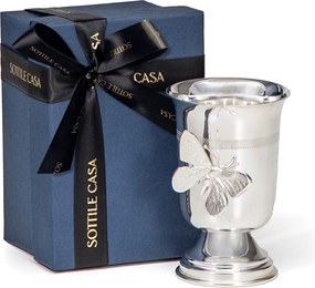 Taça Vick P C/ Aplique Borboleta - Prata  Prata