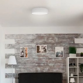 Plafon Titan Ø40X11Cm 4Xe27 Com Difusor Plano | Usina 16225/40 (FN-F - Fendi Fosco)
