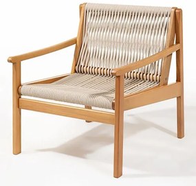 Poltrona Creta Corda Areia Base Mel - 78524 Sun House