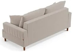 Sofá Living 2 Lugares 160cm com Almofadas Veras D05 Boucle Bege - Mpoz
