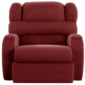 Poltrona do Papai Sala de Cinema Reclinável Kylie Manual Veludo Vermelho G23