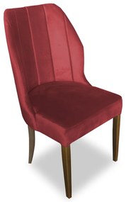 Cadeira De Jantar Safira Suede Vermelho