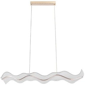 Pendente Led Aluminio Dourado 24w 1880lm 3000k Wave