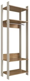 Closet Aberto Guarda Roupa Roupeiro com Cabide Off White