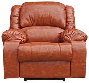 Poltrona do Papai Reclinável Elétrica Magnum PU Sintético Caramelo G23 - Gran Belo
