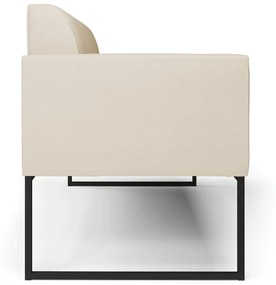 Sofá Namoradeira Base Industrial Preto Marisa Corino D03 - D'Rossi - Bege