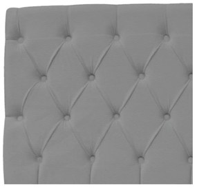 Cabeceira Estofada Liverpool 140 cm Casal Corano Cinza - ADJ Decor