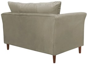 Namoradeira Ibis Decorativa 2 Lugares 1,35 m Recepção Quarto Sala Suede Nude